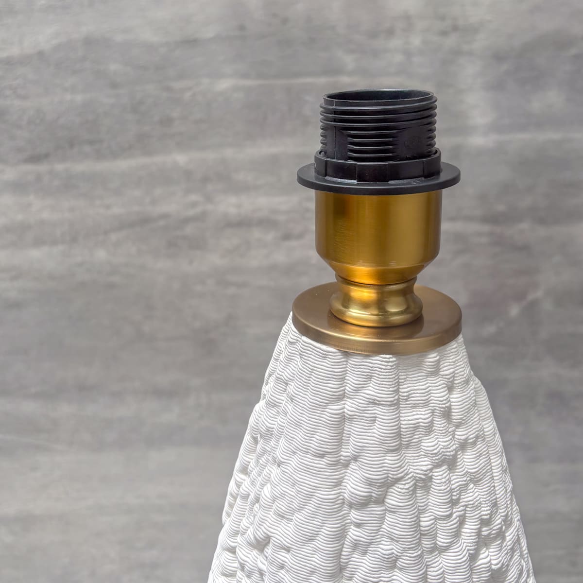 Coral Reef Textured White Ceramic Table Lamp - Home Artisan