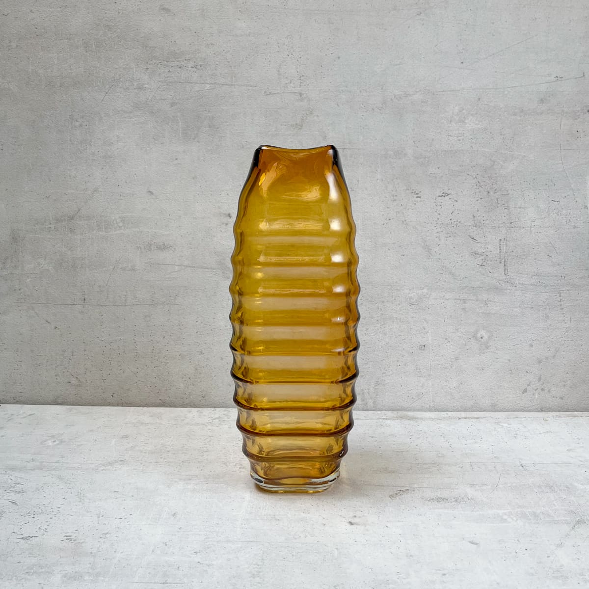 Caylee Amber Glass Vase (Large) - Home Artisan