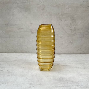 Caylee Amber Glass Vase (Small) - Home Artisan