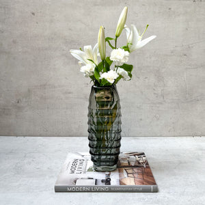 Hudson Smoky Glass Vase (Small) - Home Artisan