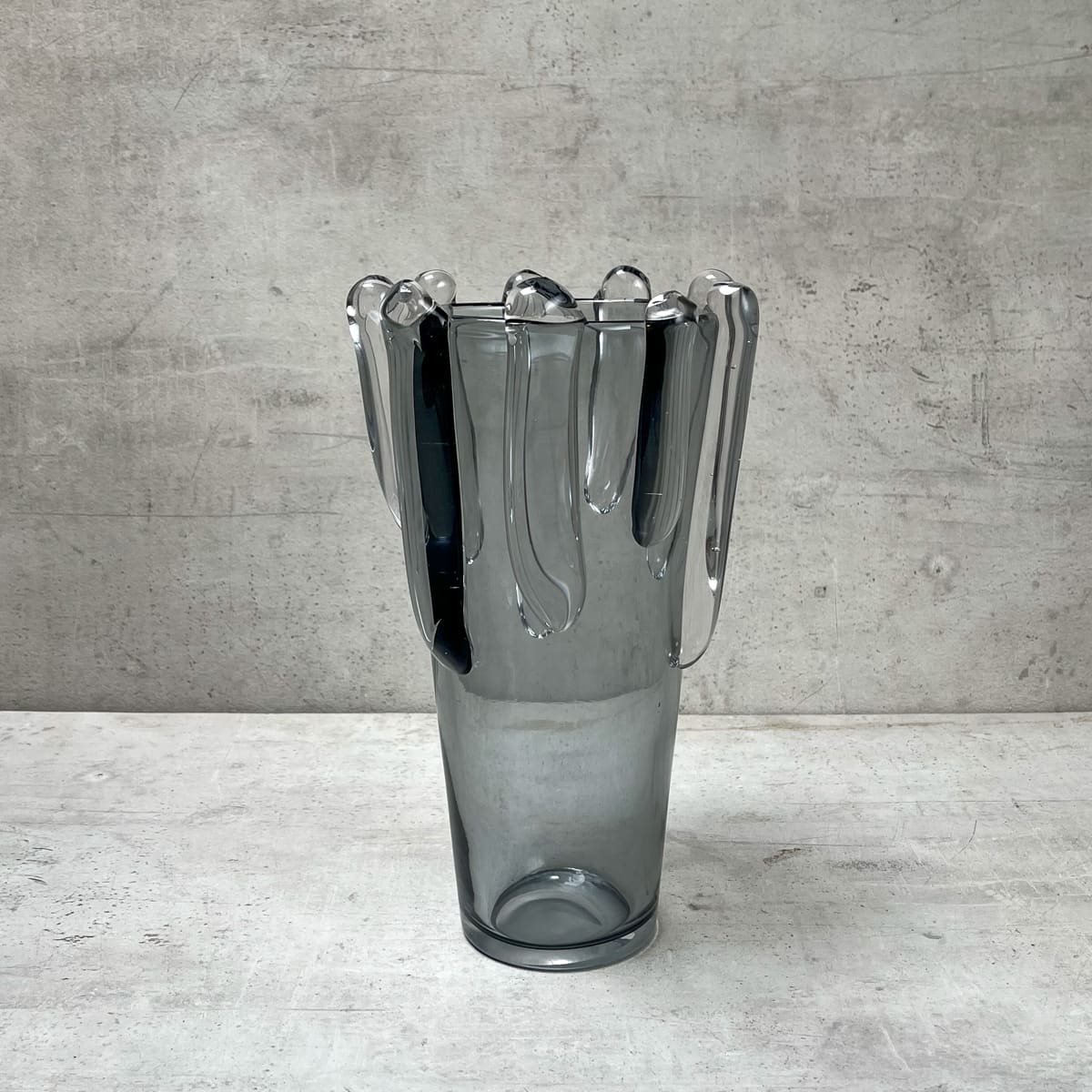 Leandra Smoky Opulent Glass Vase (Large) - Home Artisan