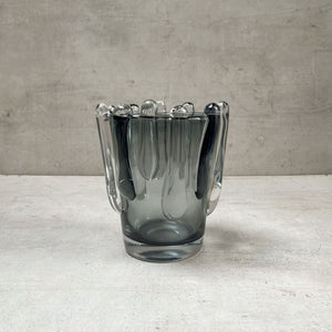 Leandra Smoky Opulent Glass Vase (Small) - Home Artisan