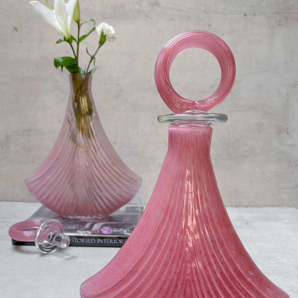Hayden Pink Opulent Glass Vase - Home Artisan