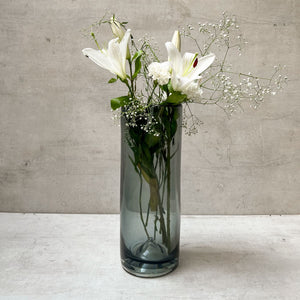 Winnet Smoky Grey Opulent Glass Vase - Home Artisan