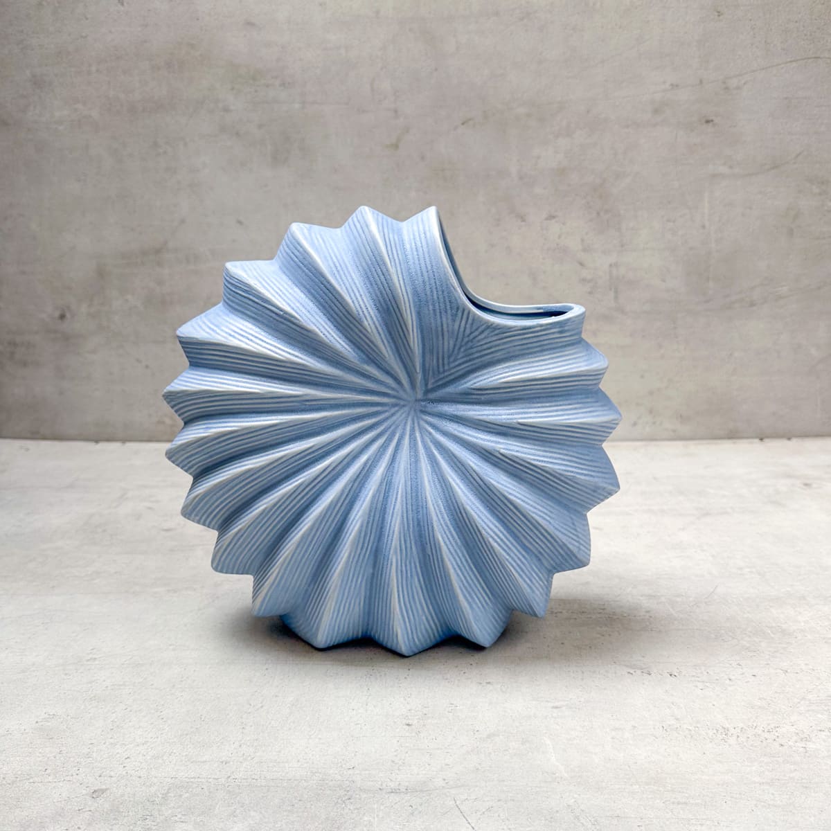 Calla Shell Blue Ceramic Vase - Home Artisan