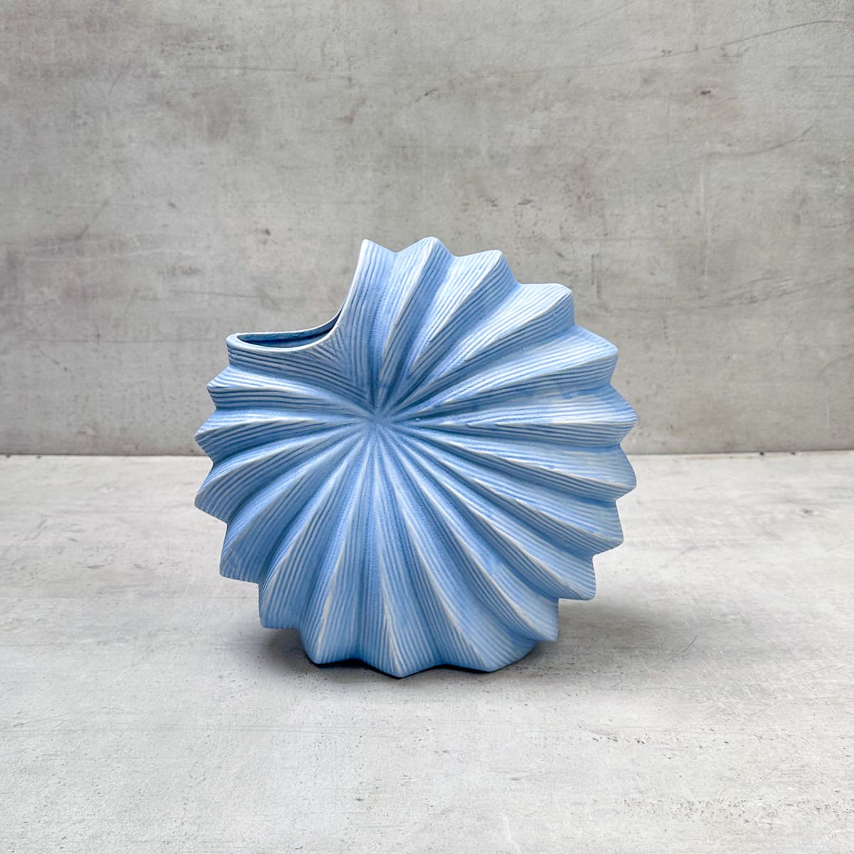 Calla Shell Blue Ceramic Vase - Home Artisan