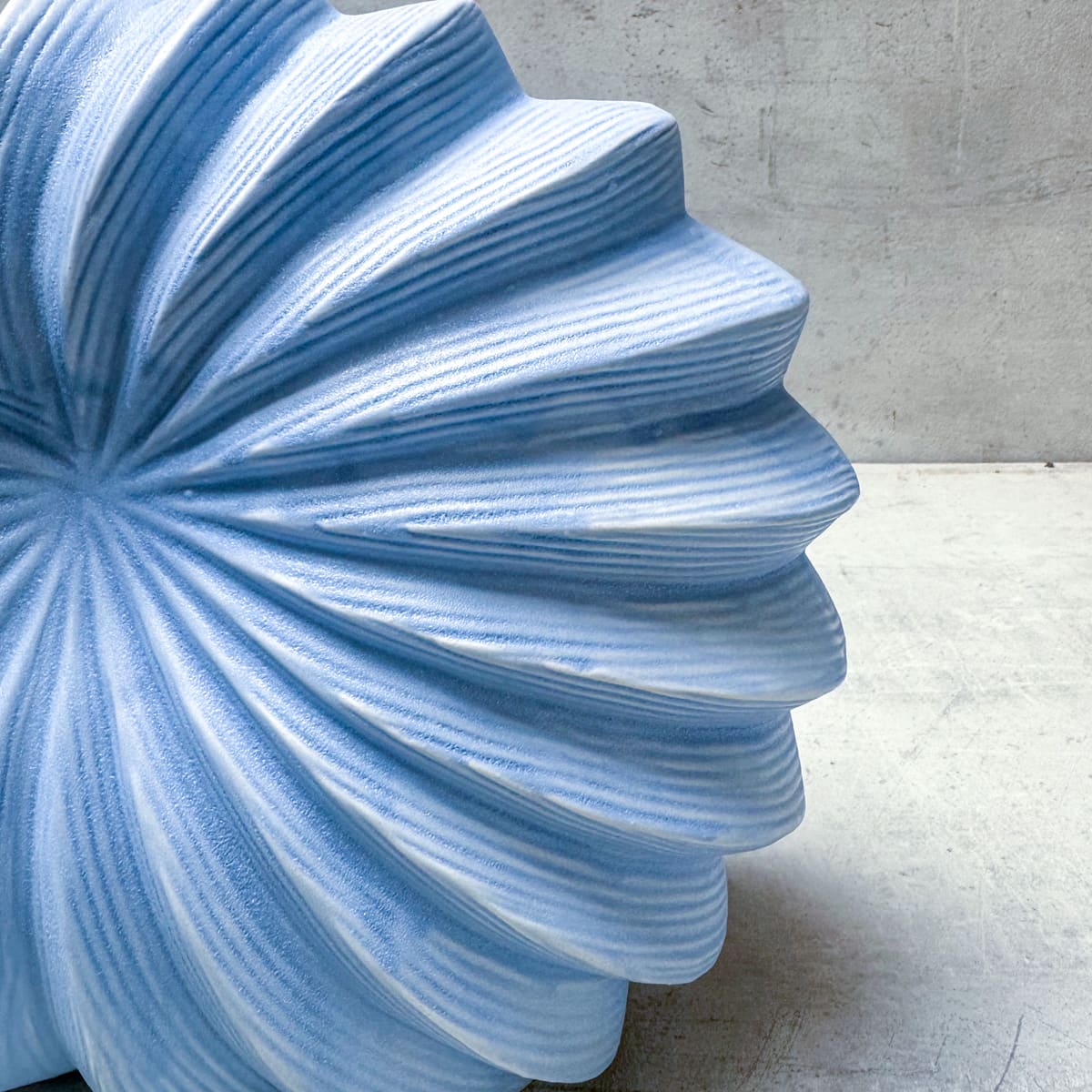 Calla Shell Blue Ceramic Vase - Home Artisan