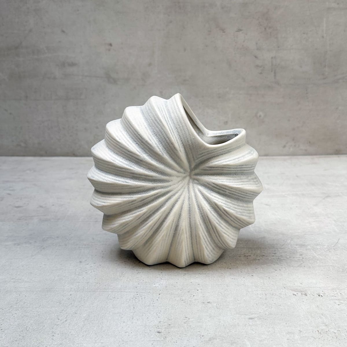 Nerida Shell White Ceramic Vase (Small) - Home Artisan