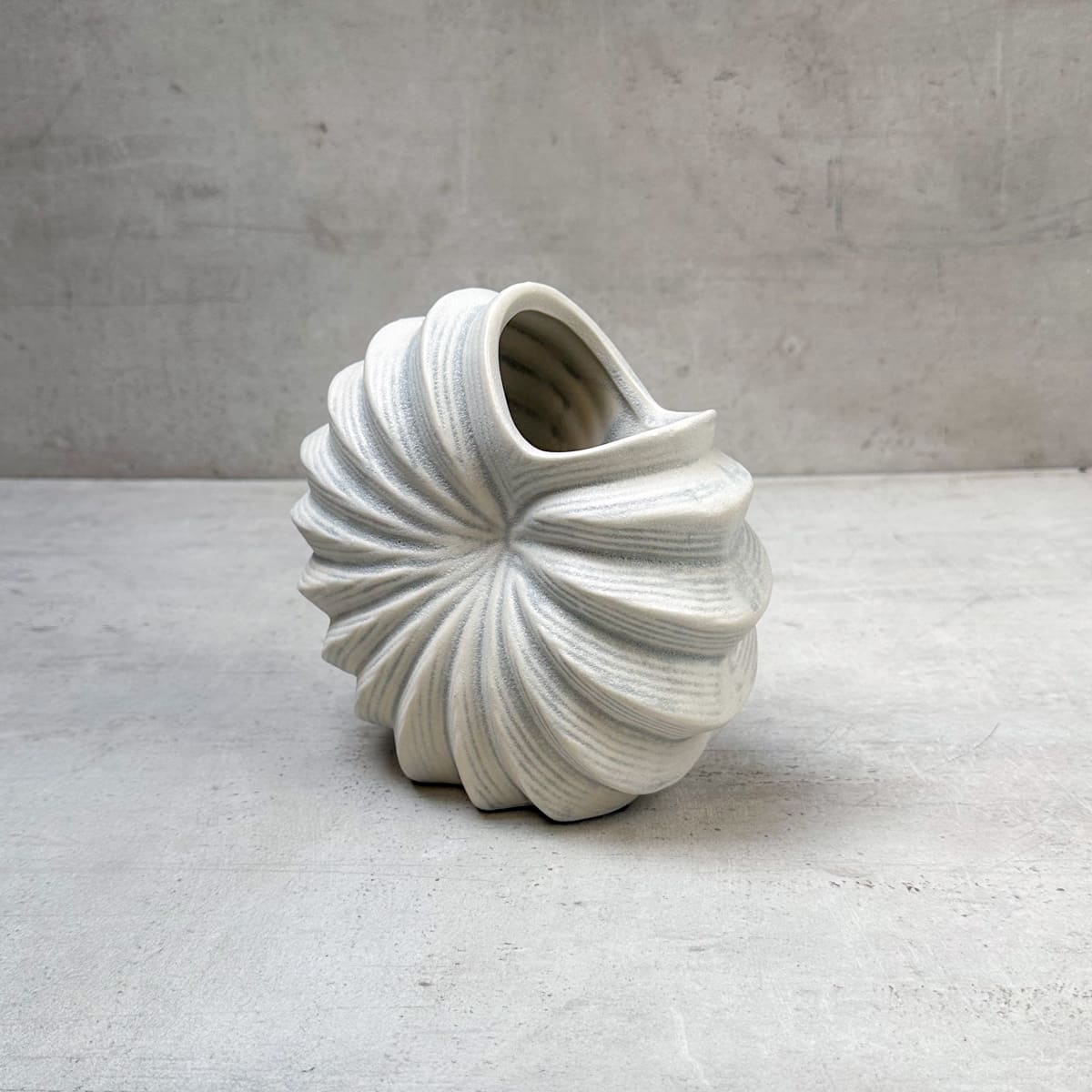 Nerida Shell White Ceramic Vase (Small) - Home Artisan