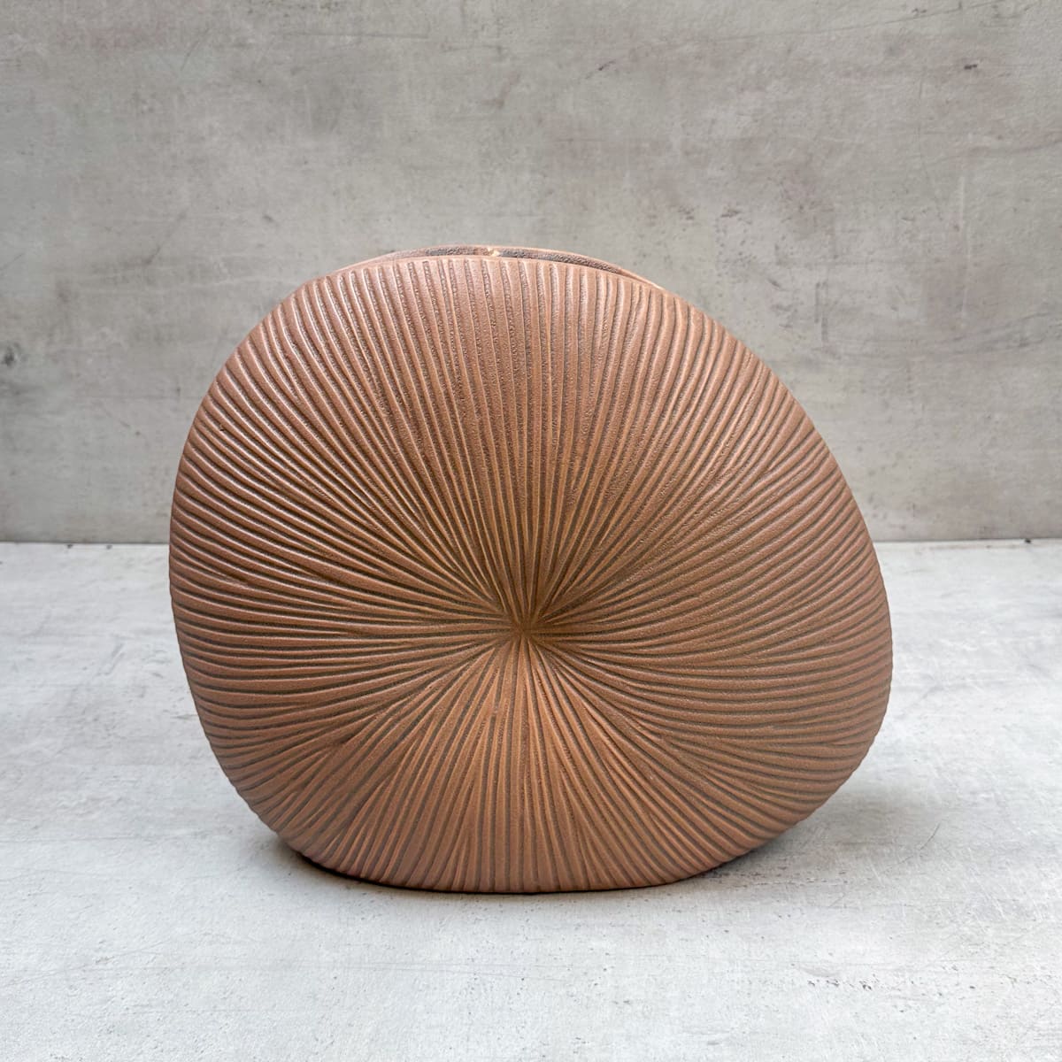 Sandcrest Shell Brown Ceramic Vase - Home Artisan