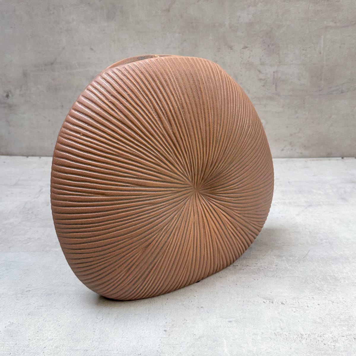 Sandcrest Shell Brown Ceramic Vase - Home Artisan