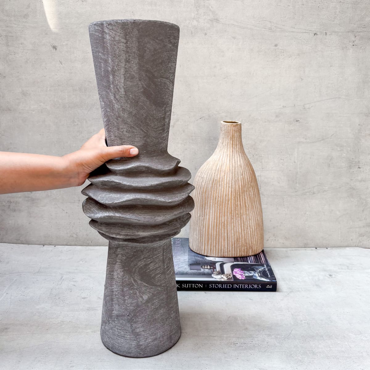 Kenslow Grey Ceramic Vase - Home Artisan