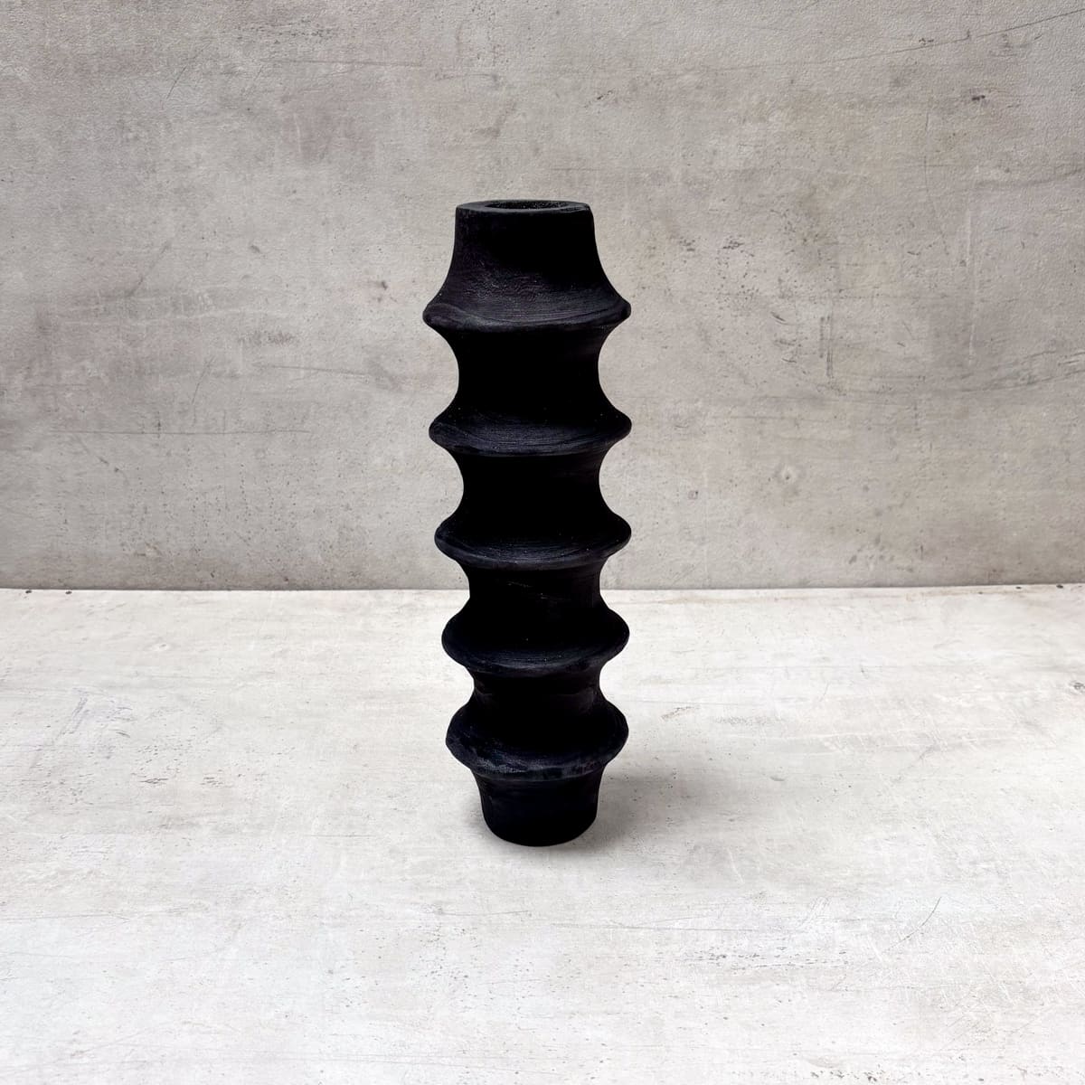 Rustic Weathered-Finish Wooden Vase - Home Artisan