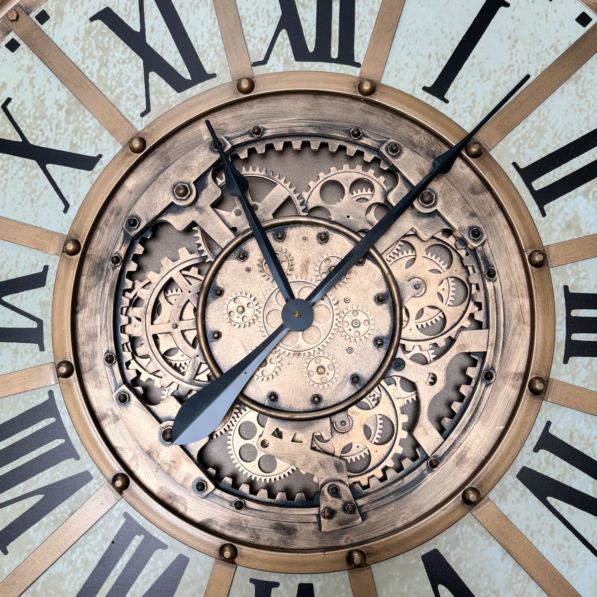 Castiel Vintage Metal Wall Clock (40 inches)