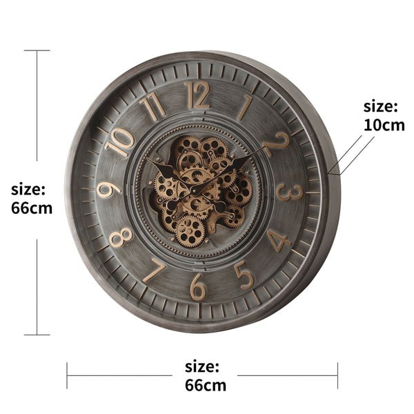Ivan Clock Ivan Industrial Metal Wall Clock (26 inches)