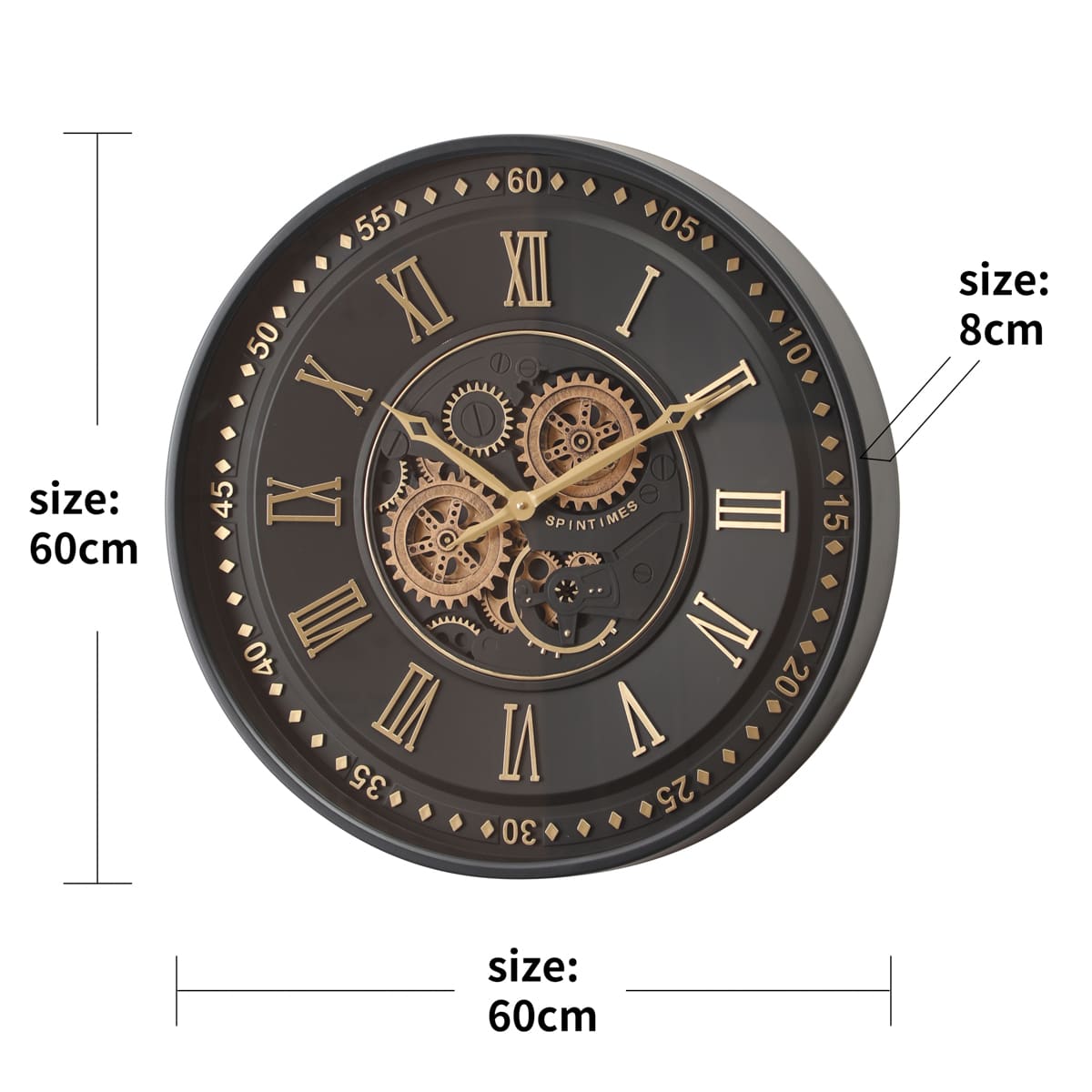 Moritz Industrial Metal Wall Clock (24 inches) - Home Artisan