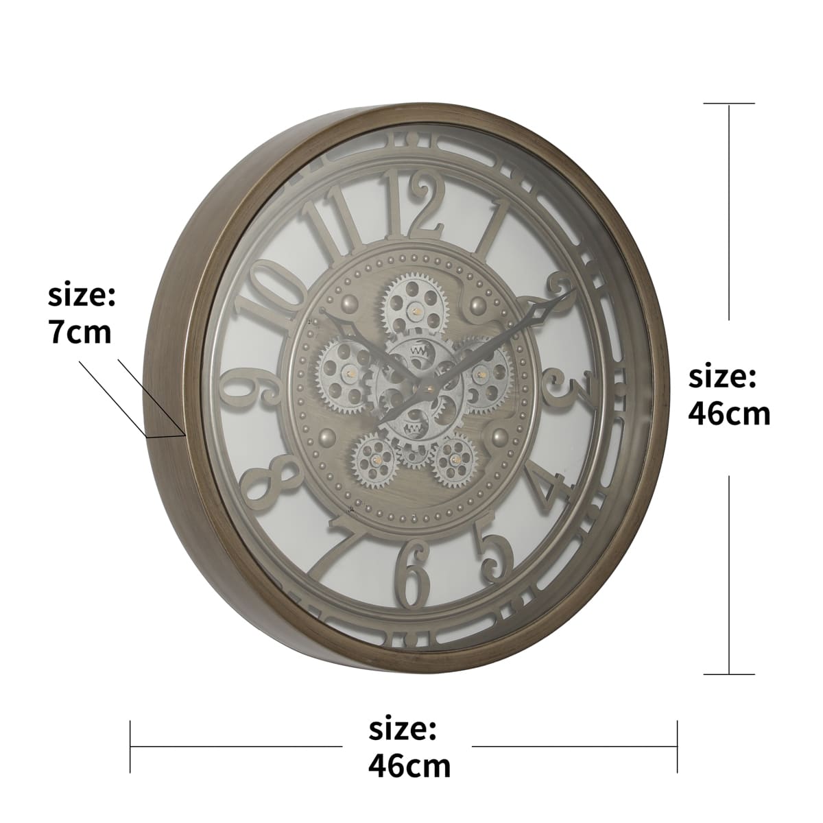 Prescott Industrial Metal Wall Clock (18 inches) - Home Artisan