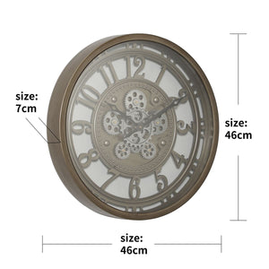 Prescott Industrial Metal Wall Clock (18 inches) - Home Artisan