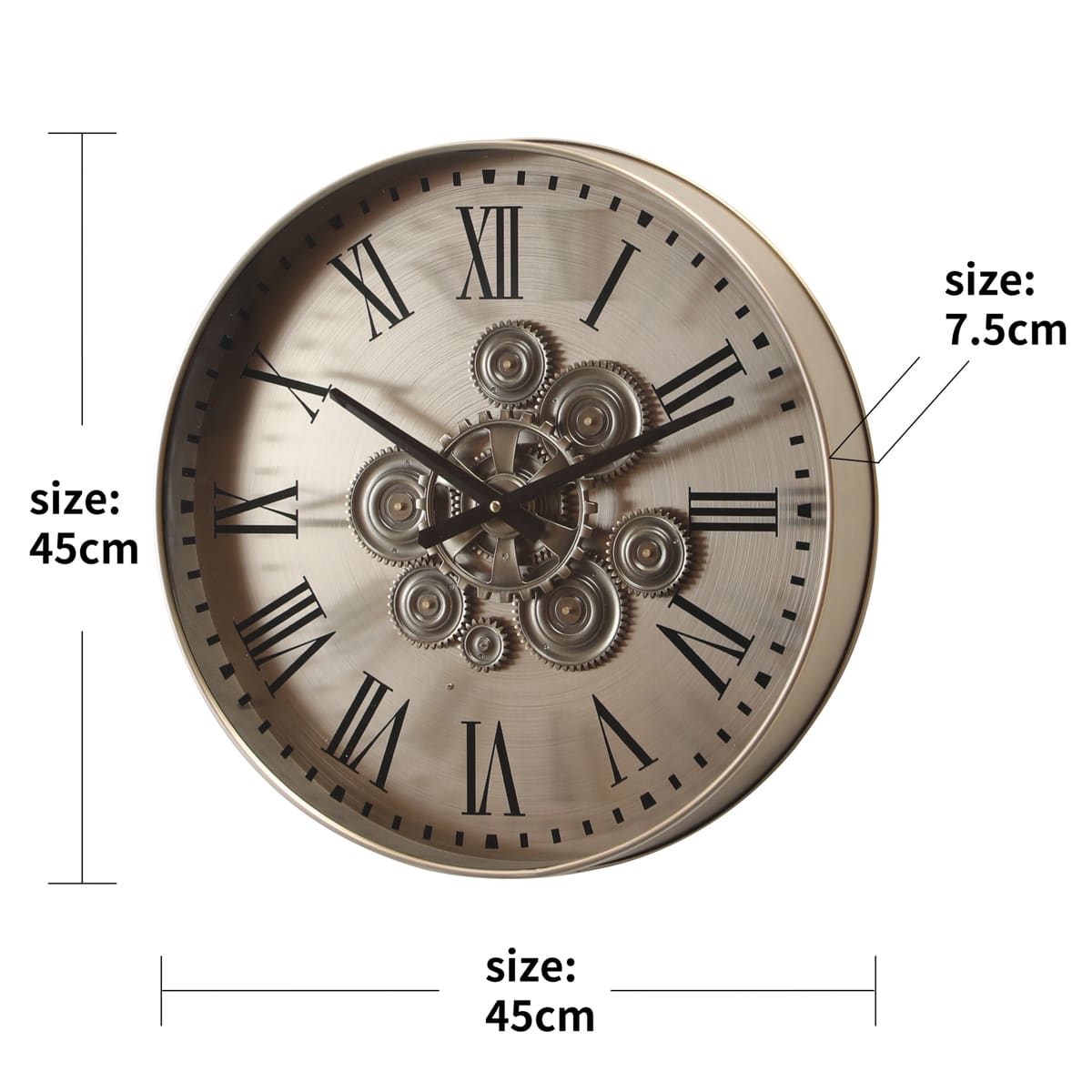 Seymour Modern Metal Wall Clock (18 inches) - Home Artisan