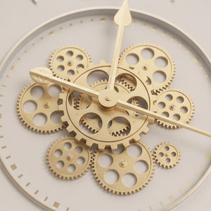 Aurelia Ivory & Gold Metal Wall Clock - Home Artisan