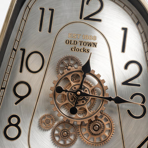 Hamilton Silver Industrial Metal Wall Clock - Home Artisan
