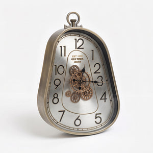 Hamilton Silver Industrial Metal Wall Clock - Home Artisan