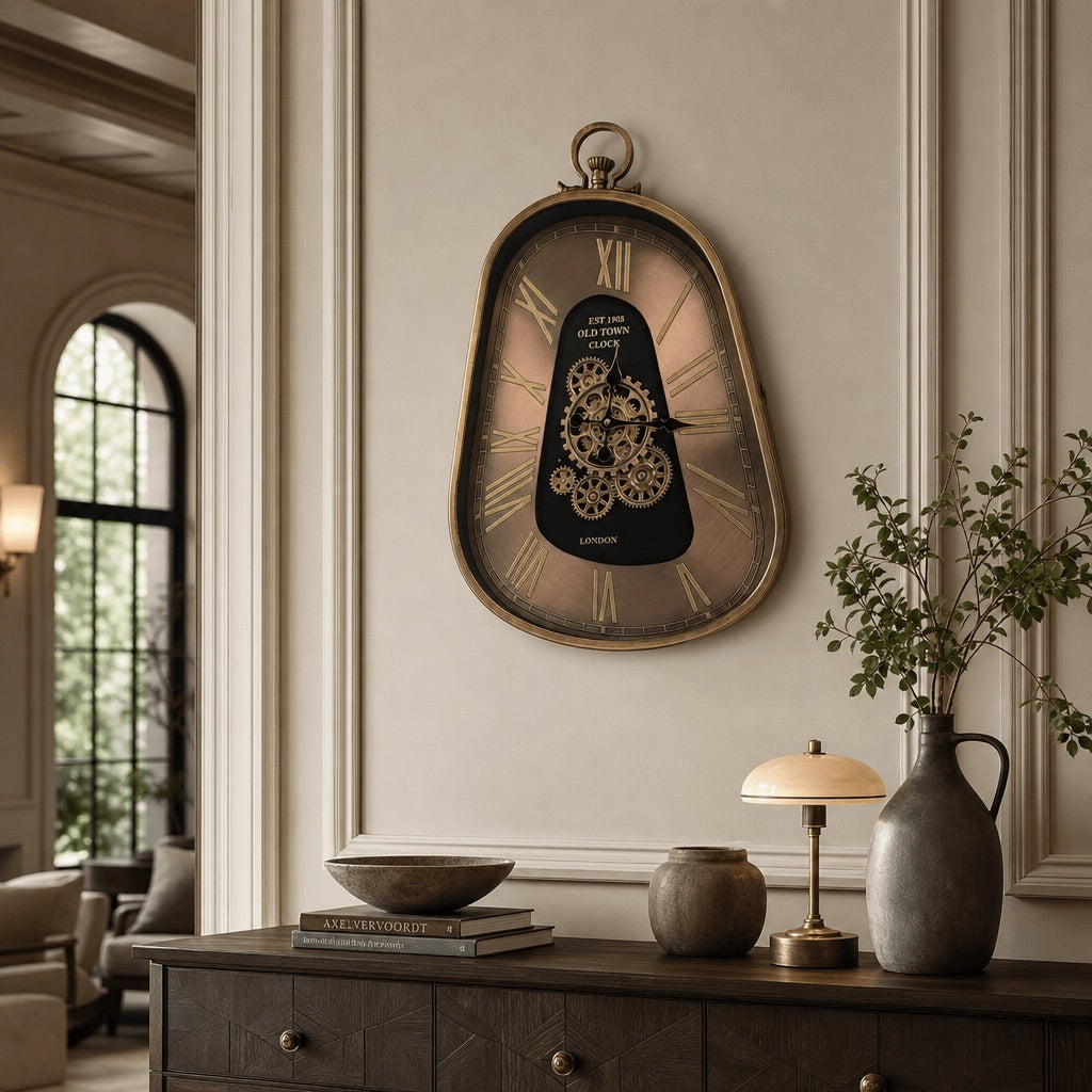 Winston Rose Gold Metal Wall Clock