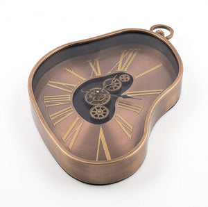 Vivienne Rose Gold Abstract Metal Wall Clock - Home Artisan