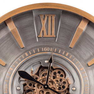 Victor Gunmetal & Gold Metal Wall Clock - Home Artisan