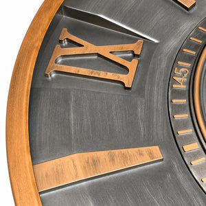 Victor Gunmetal & Gold Metal Wall Clock - Home Artisan