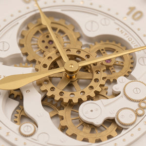 Bianca Ivory & Gold Metal Wall Clock - Home Artisan