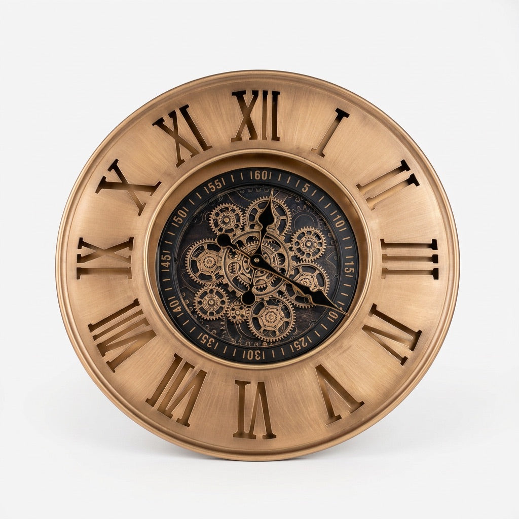 Reginald Antique Bronze Metal Wall Clock (23 inches)
