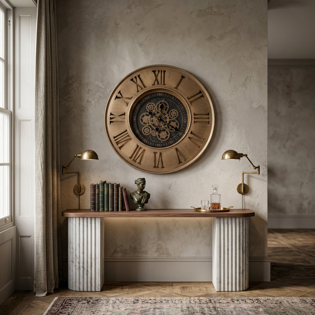Reginald Antique Bronze Metal Wall Clock (23 inches)