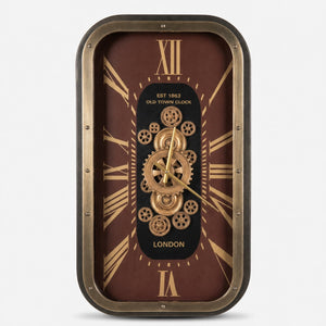 Chester Rectangular Vintage Bronze Metal Wall Clock - Home Artisan