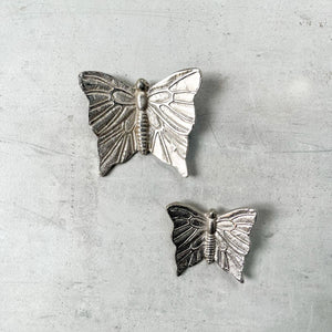 Cassandra Metal Butterfly Wall Sculpture (Silver) - Set of 2 - Home Artisan