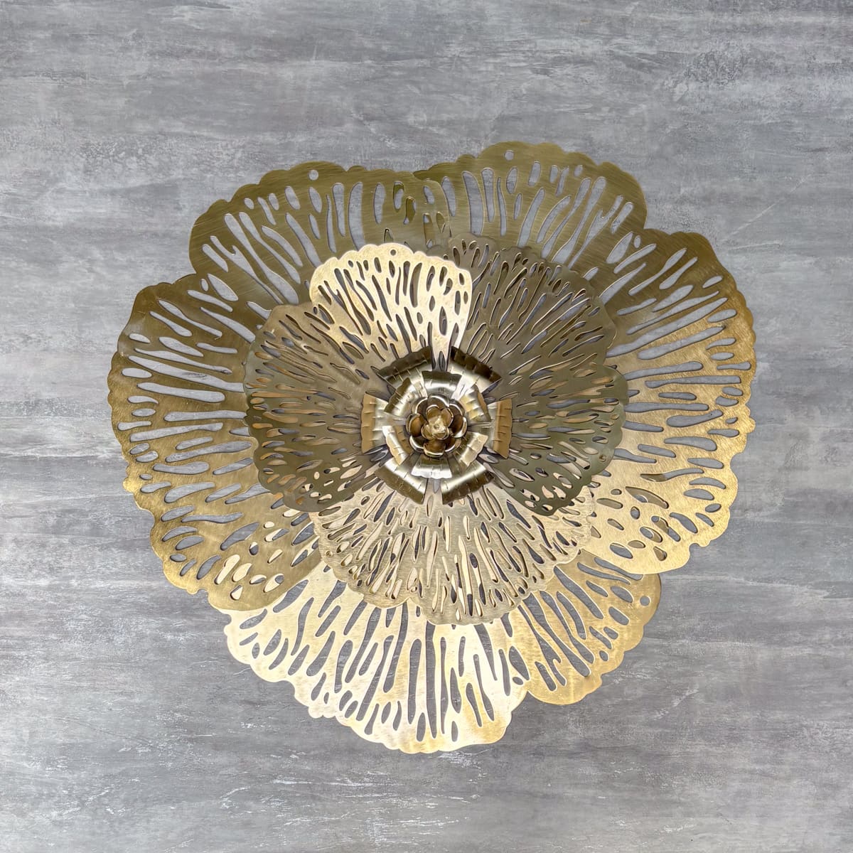 Golden Filigree Petal Wall Decor (Set of 2) - Home Artisan