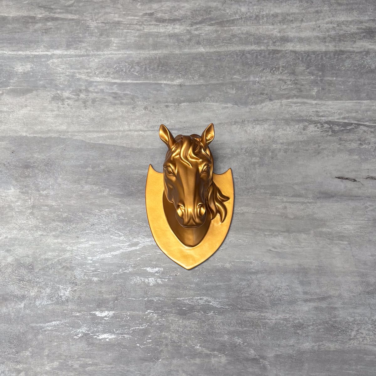 Golden Horse Wall Head Sculpture - Home Artisan
