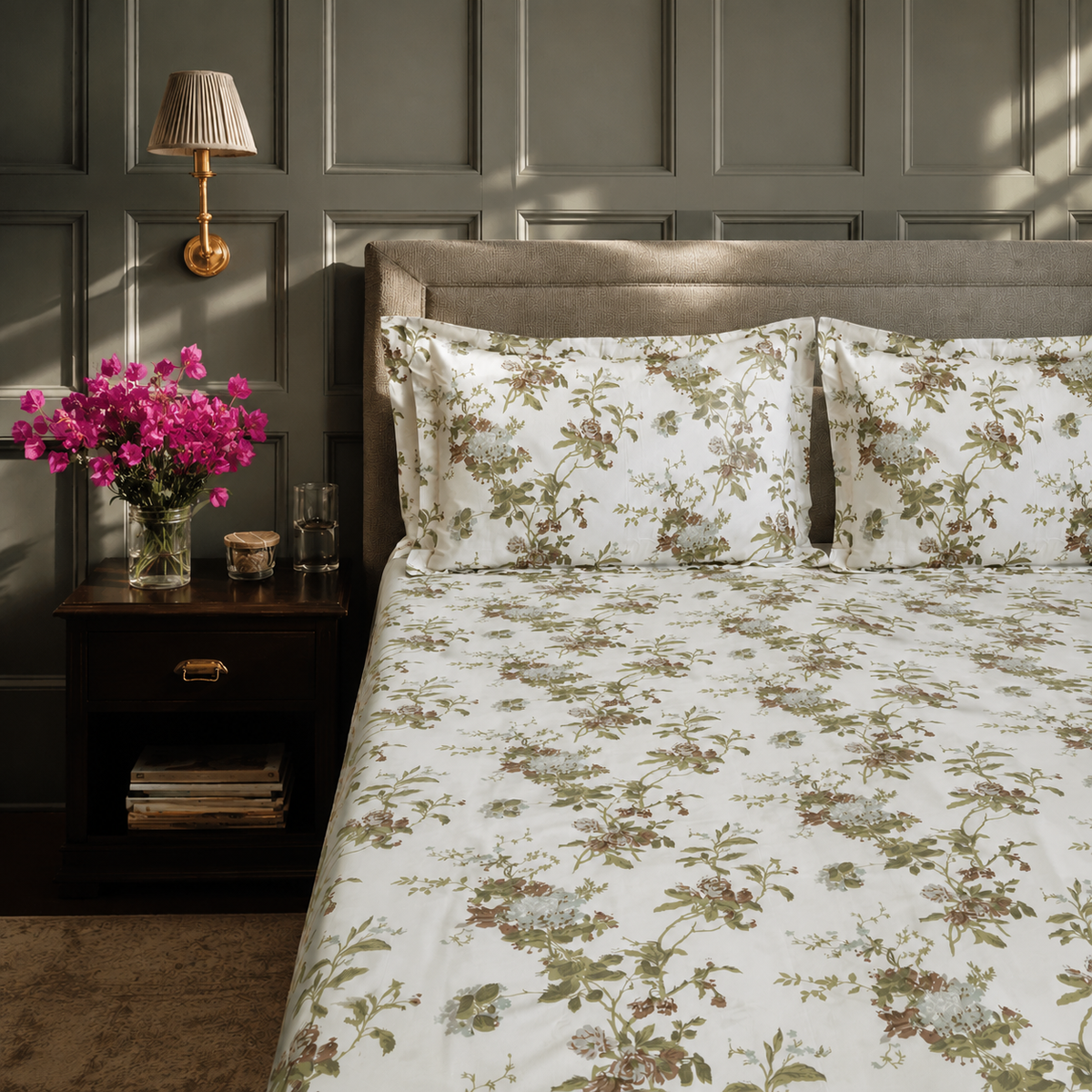 Marie Cottage Wildflowers 300TC Cotton Bed Sheet