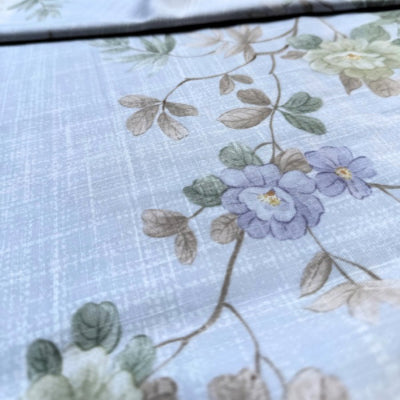 Cordelia Botanical Print Cotton Linen Duvet Cover