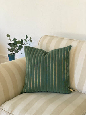 Eden Striped Eucalyptus Cushion Cover by Sanctuary Living - Home Artisan