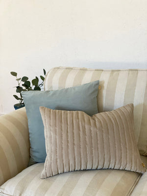 Eden Striped Oatmeal Cushion Cover by Sanctuary Living - Home Artisan