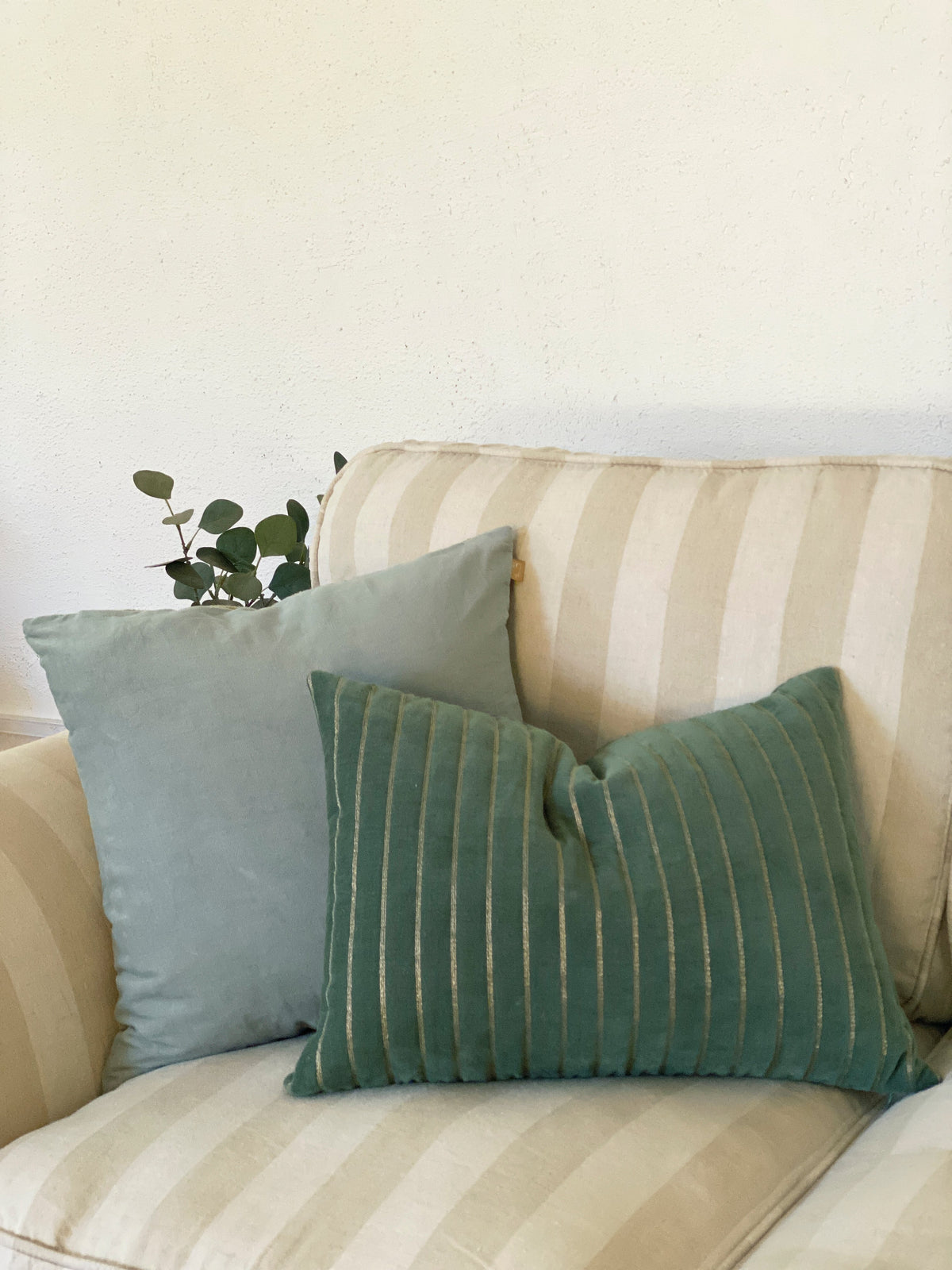 Eden Striped Eucalyptus Cushion Cover by Sanctuary Living - Home Artisan