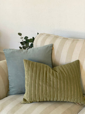 Eden Striped Fern Oblong Cushion Cover by Sanctuary Living - Home Artisan