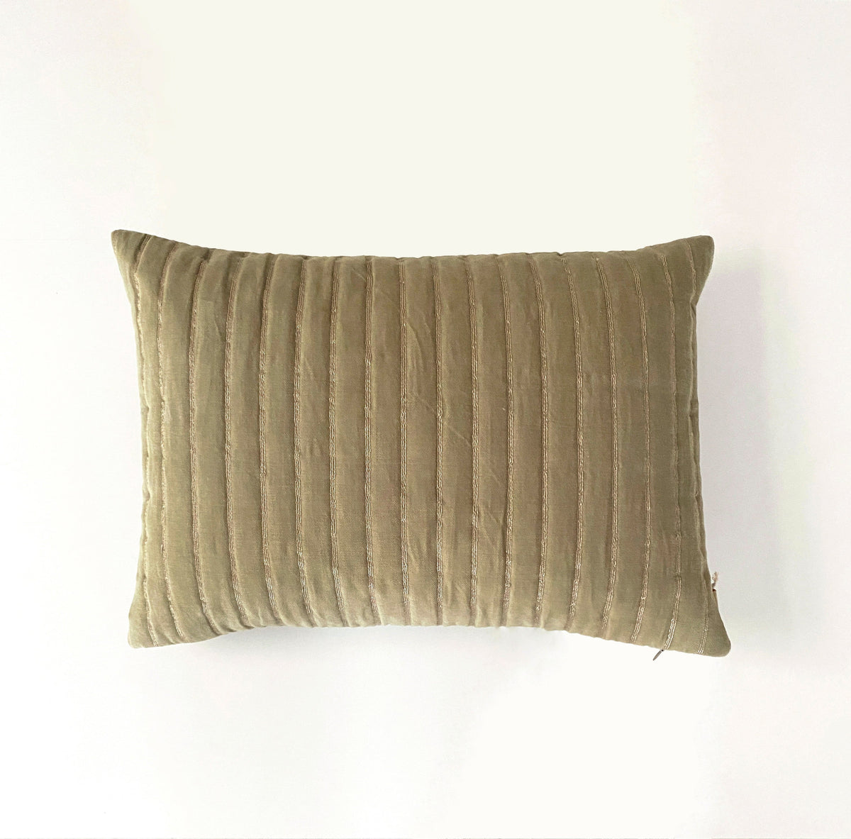 Eden Striped Sand Oblong Cushion Cover by Sanctuary Living - Home Artisan