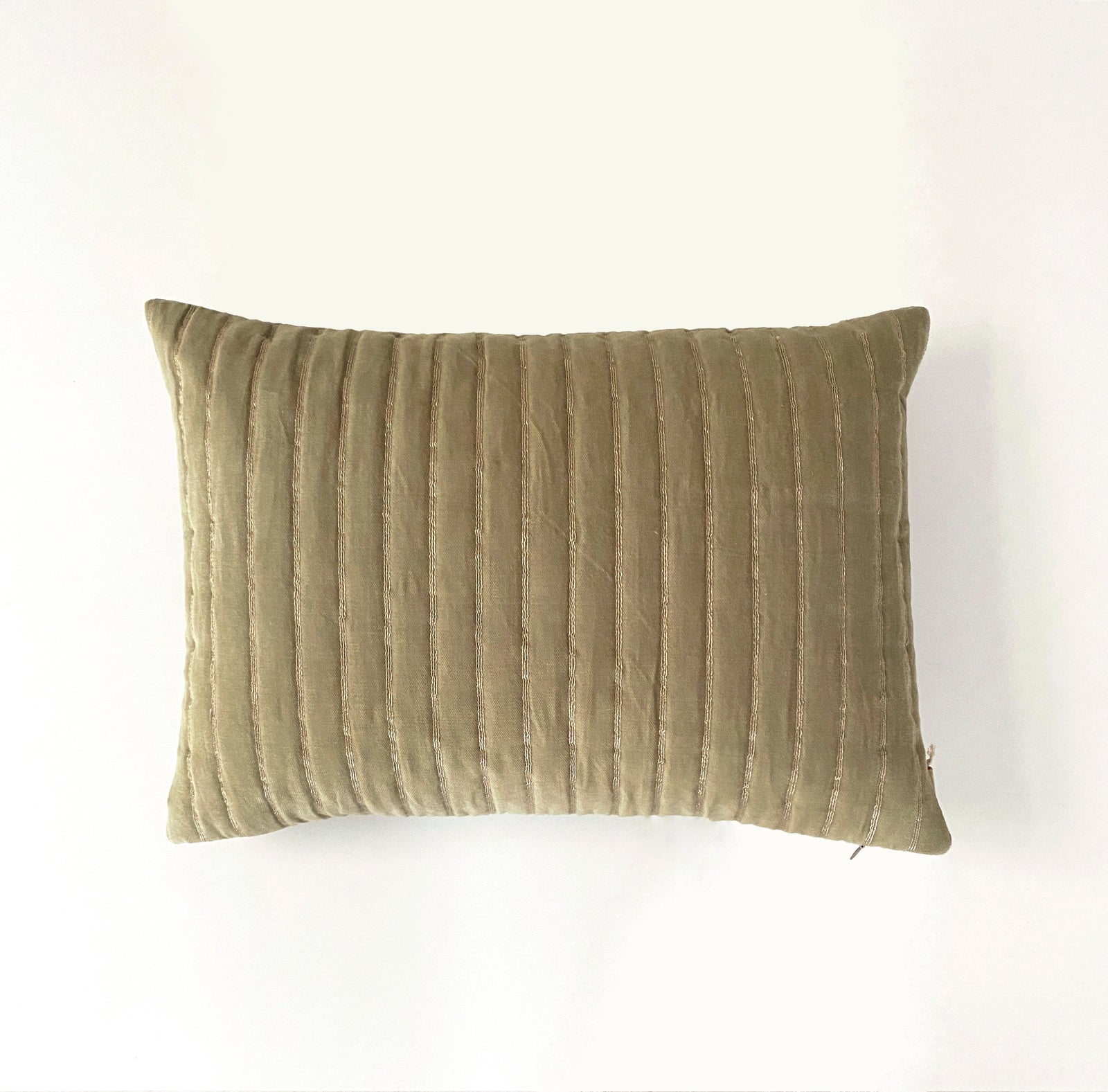 Eden Striped Sand Oblong Cushion Cover by Sanctuary Living - Home Artisan
