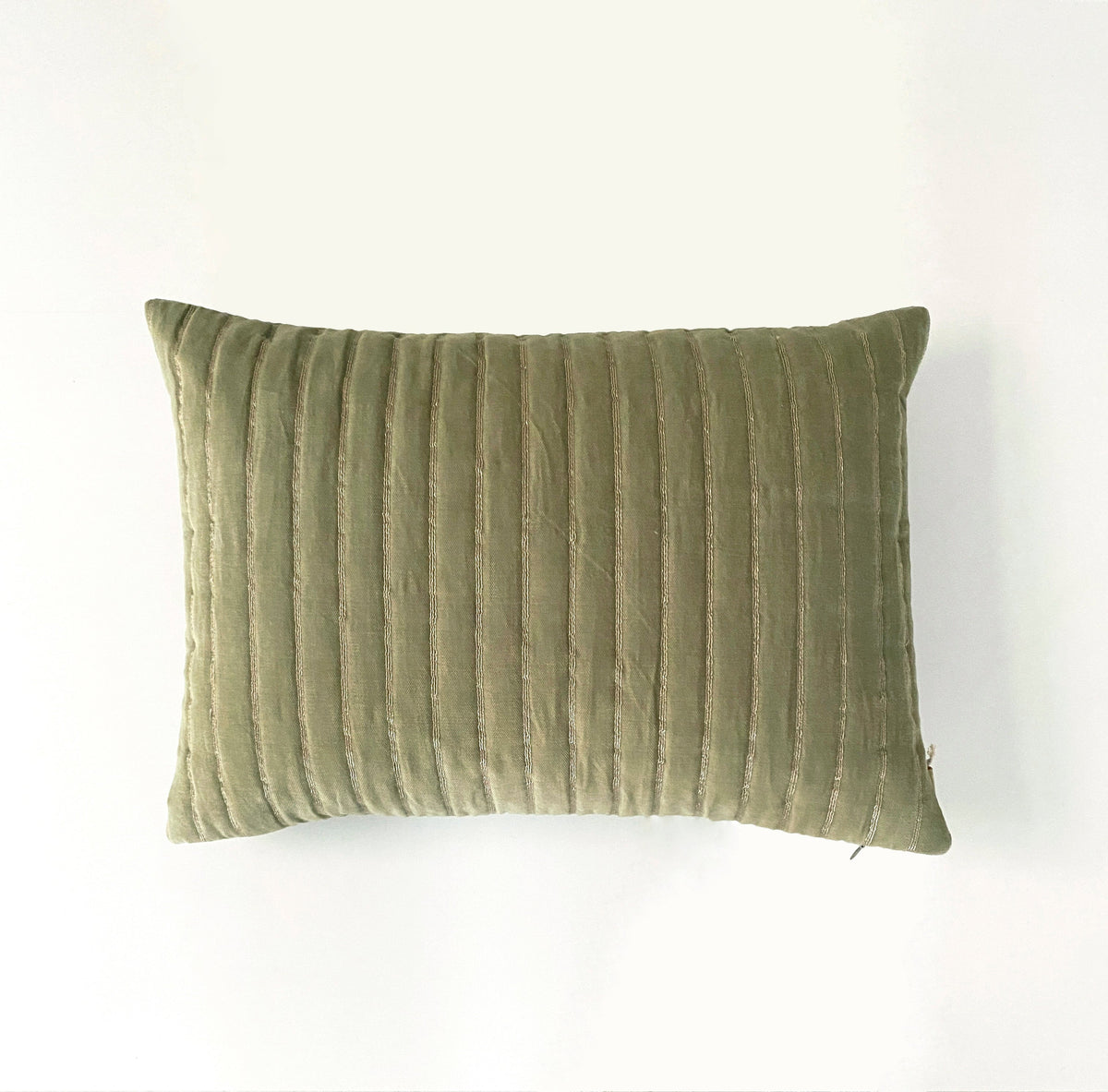 Eden Striped Fern Oblong Cushion Cover by Sanctuary Living - Home Artisan