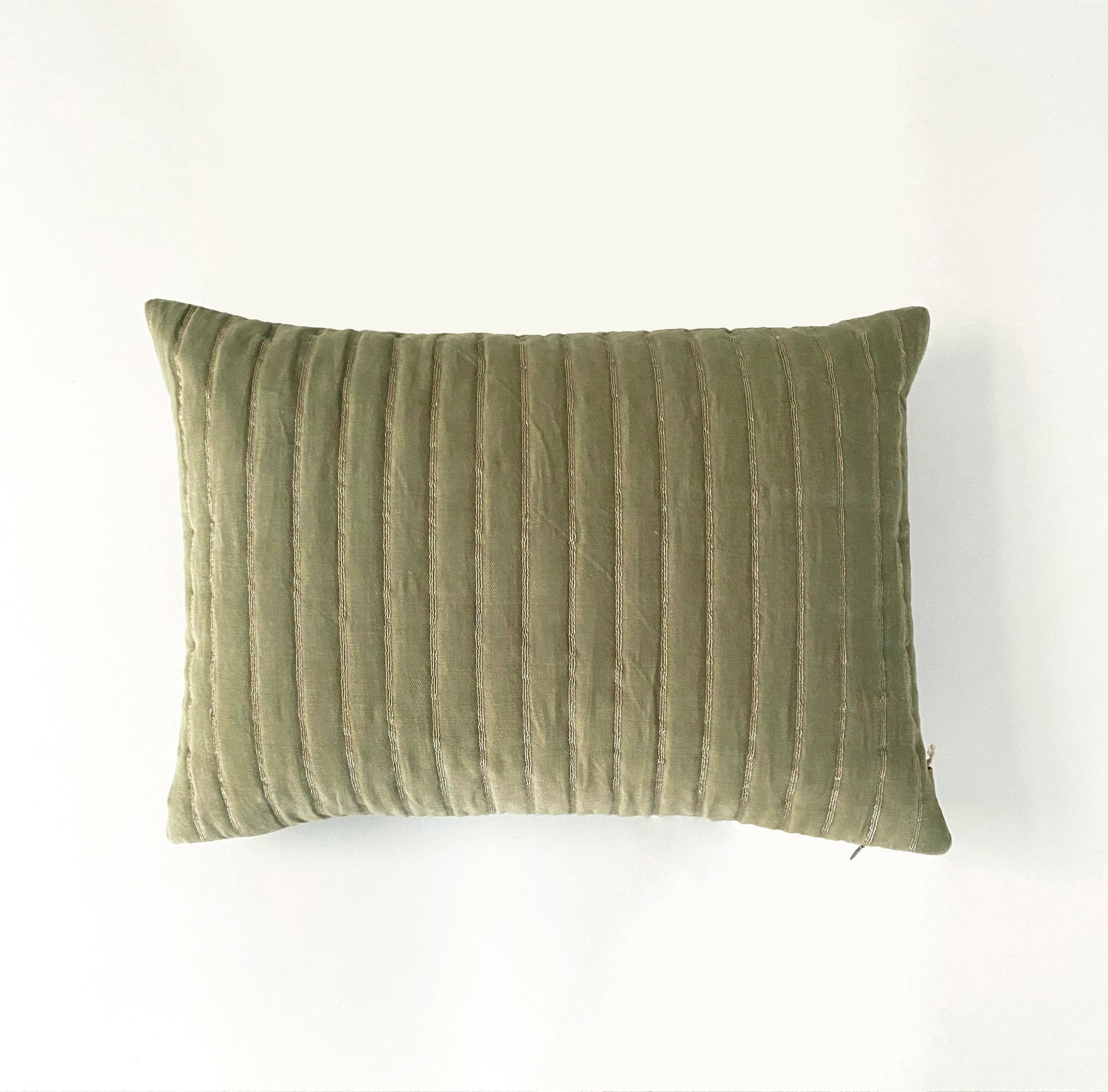 Eden Striped Fern Oblong Cushion Cover by Sanctuary Living - Home Artisan