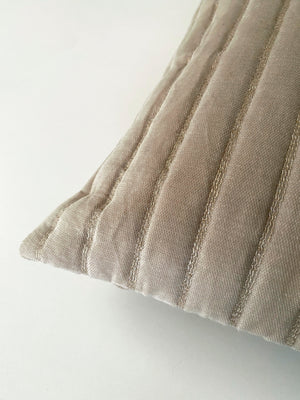 Eden Striped Oatmeal Cushion Cover by Sanctuary Living - Home Artisan