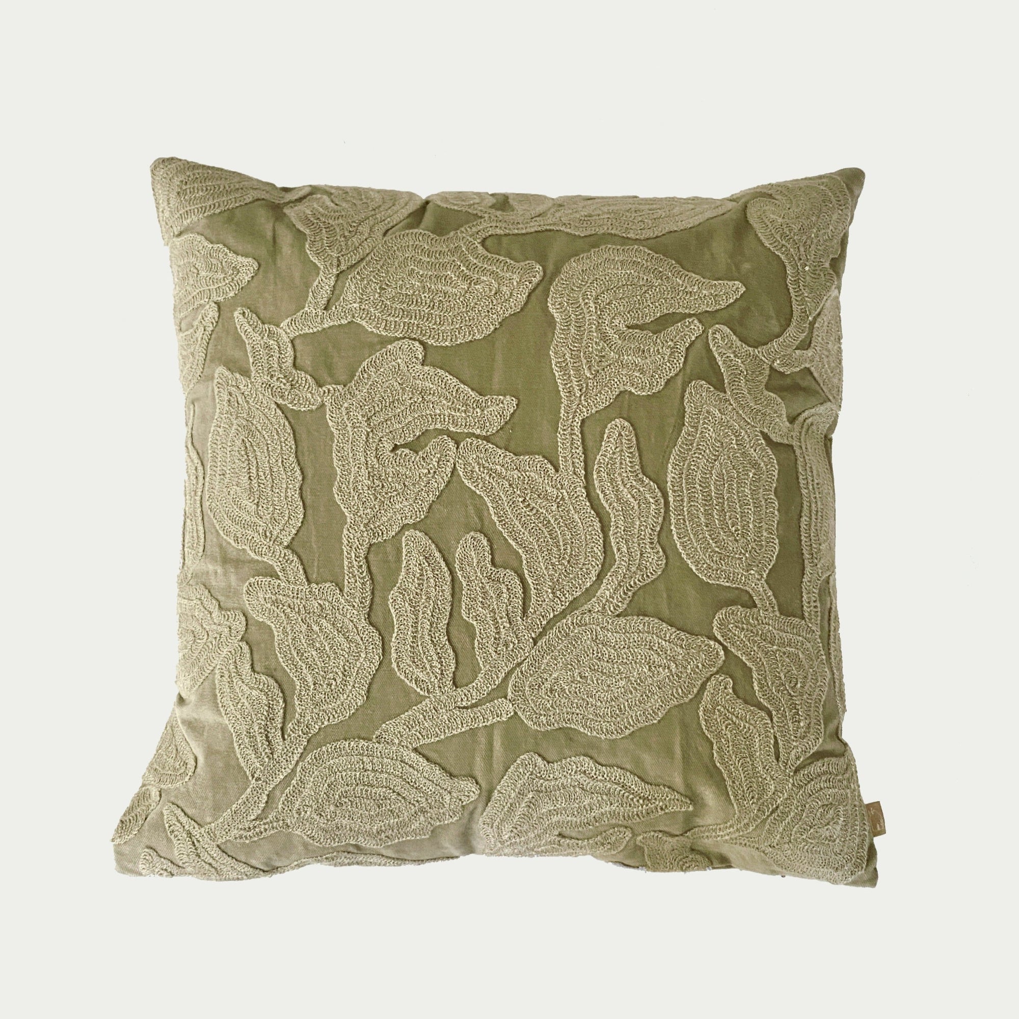 Cascade Embroidered Fern Cushion Cover by Sanctuary Living - Home Artisan