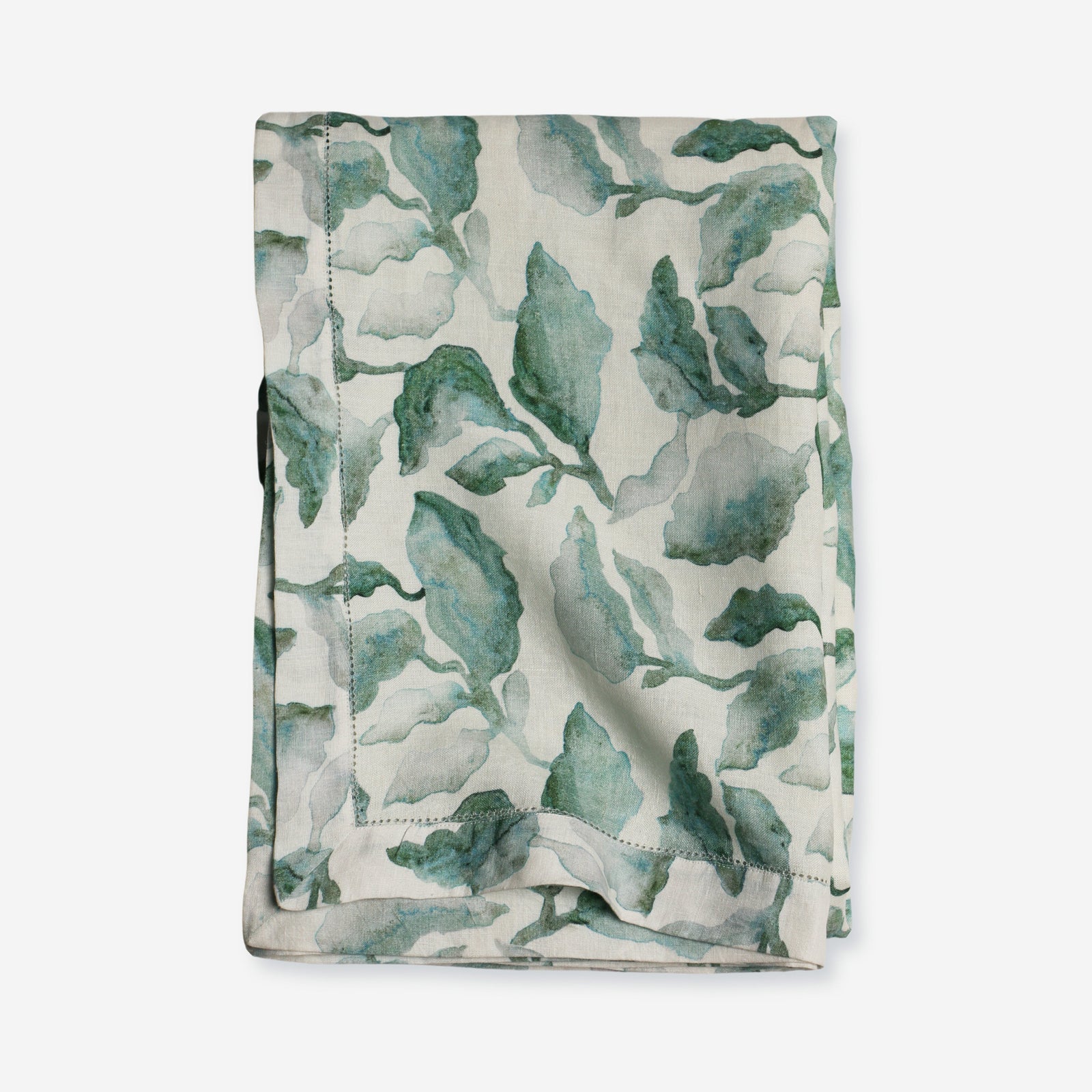 Cascade Teal Linen Table Cover (6 seater) by Sanctuary Living - Home Artisan